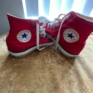 (Project) Red Converse High Tops | size 9 women’s